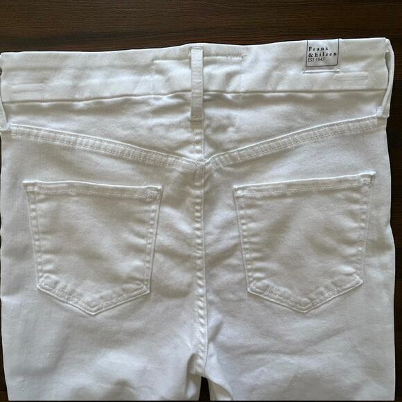 Frank & Eileen Sligo White Skinny Jeans Italian Performance Raw Women's size 26 - Picture 8 of 12
